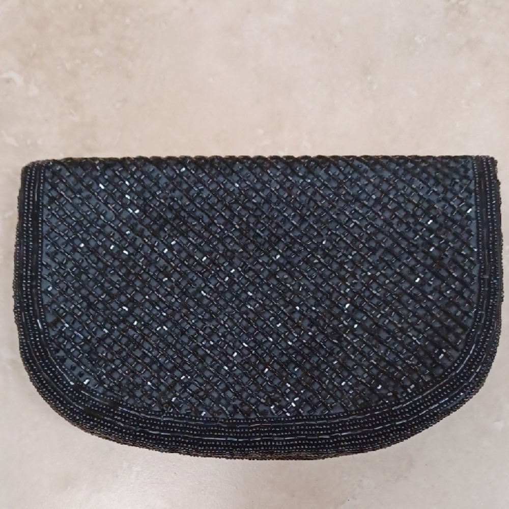 Vintage Walborg Black Beaded Clutch - Picture 5 of 7
